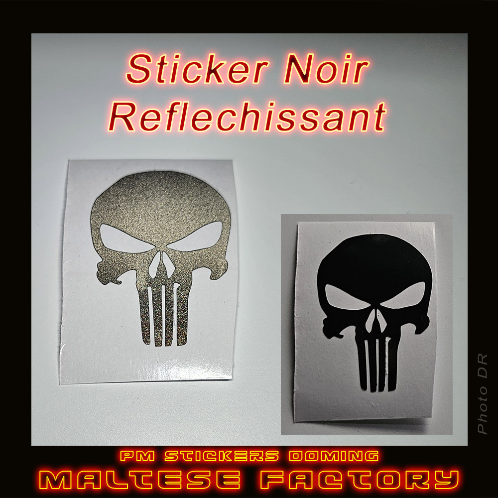 maltese factory pm stickers doming punisher reflechissant.1